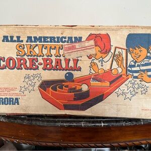 Vintage 1971 All American Skittle Score-Ball Game - Retro Red